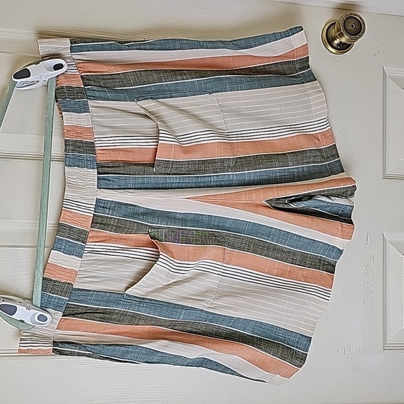 Sonoma Elastic Waist Pull On Vertical Striped Shorts Size 1X EUC - Picture 7 of 7